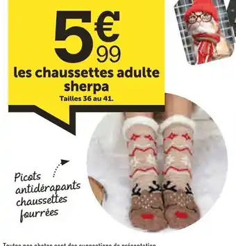 les chaussettes adulte sherpa
