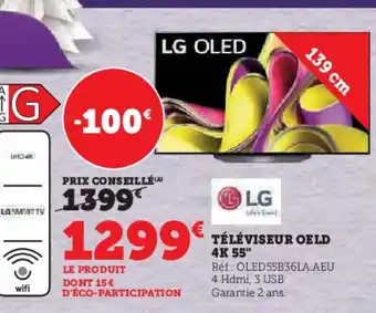 Hyper U TÉLÉVISEUR OELD 4K 55" offre