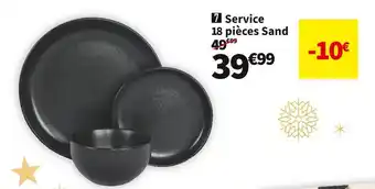 Conforama Service 18 pièces sand offre