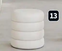 Conforama Pouf blanc offre