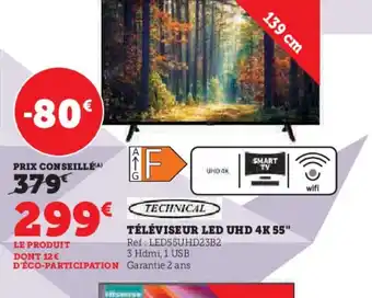 Hyper U TÉLÉVISEUR LED UHD 4K 55 offre