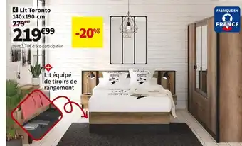 Conforama Lit adulte 140x190 cm offre