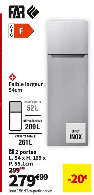Conforama Far réf. 2 portes dp2621il offre