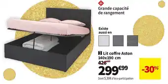 Conforama Lit coffre 140 cm offre