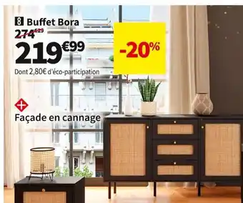 Conforama Bora buffet 140 rottin noir offre