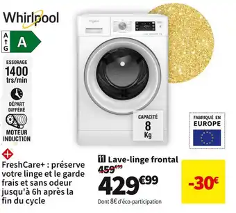 Conforama Whirlpool lave-linge ffbc8469sv fr offre
