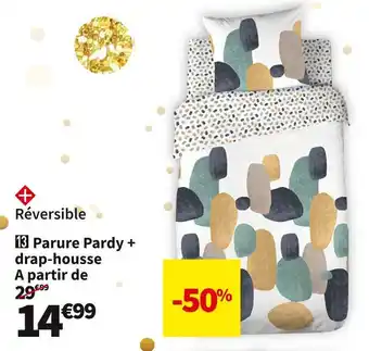 Conforama Parure pardy 140x200 cm + draphousse 90x190 cm offre