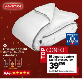Nightitude couette confort etoilé 140x200 cm