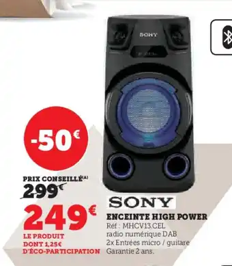 Hyper U ENCEINTE HIGH POWER offre