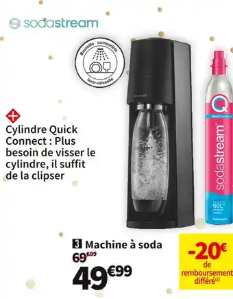 Conforama Sodastream machine à soda terra noire offre
