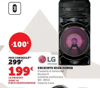 Hyper U ENCEINTE HIGH POWER offre