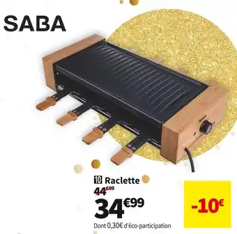 Conforama Saba raclette r/g bambou-08 offre