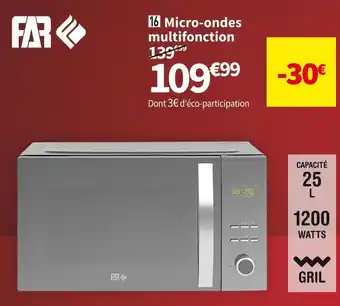 Conforama Far micro-ondes multifonction moc25m offre