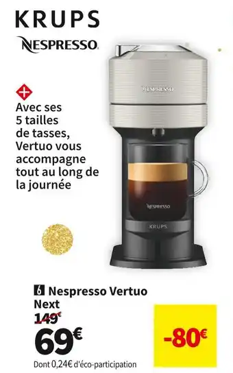 Conforama Krups nespresso vertuo next yy4298fd offre