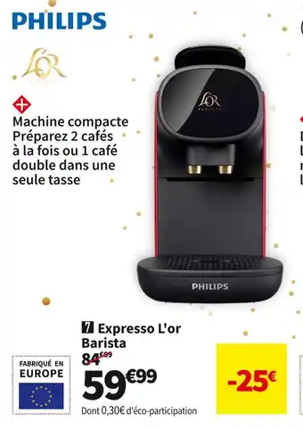 Conforama Philips expresso l'or barista lm9012/50 offre
