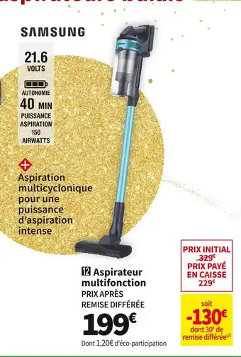 Conforama Samsung aspirateur multifonction jet 60 vs15a6031r1 offre
