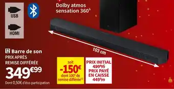 Conforama Samsung barre de son hw-q600c offre