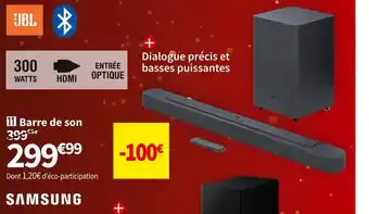 Conforama Jbl barre de son jbl 2.1 deep bass offre