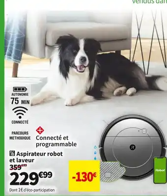 Conforama Robot aspirateur robot et laveur irobot roomba combo r1138 offre