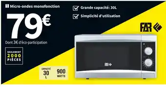 Conforama Far micro-ondes monofonction fmo30s offre