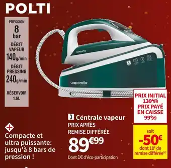 Conforama Polti centrale vapeur ve 30.20 offre
