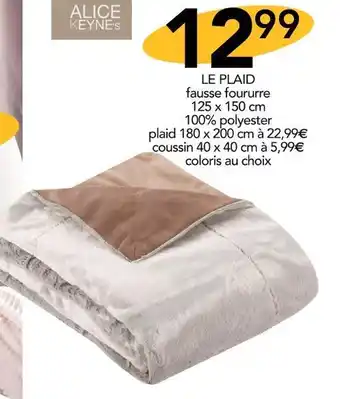 Stokomani Alice keyne's le plaid offre
