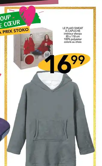 Stokomani Le plaid sweat à capuche offre