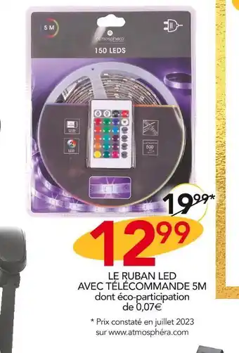Stokomani Atmosphéra le ruban led avec télécommande 5m offre