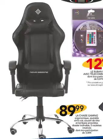 Stokomani Nova gaming la chaise gaming offre