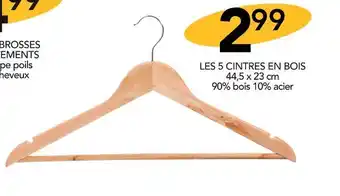 Stokomani Les 5 cintres en bois offre