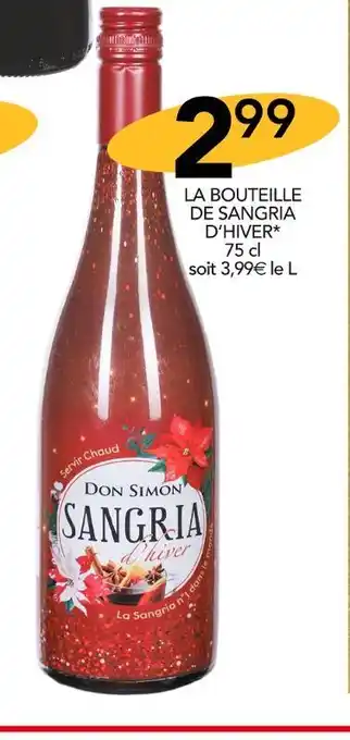 Stokomani Don simon la bouteille de sangria d’hiver offre