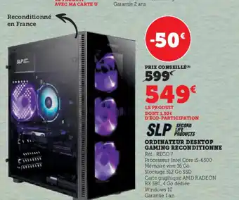 Hyper U ORDINATEUR DESKTOP GAMING RECONDITIONNE offre