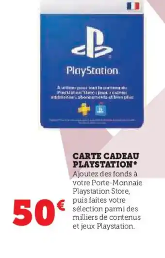 Hyper U CARTE CADEAU PLAYSTATION offre