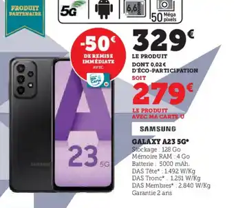 Hyper U GALAXY A23 5G offre