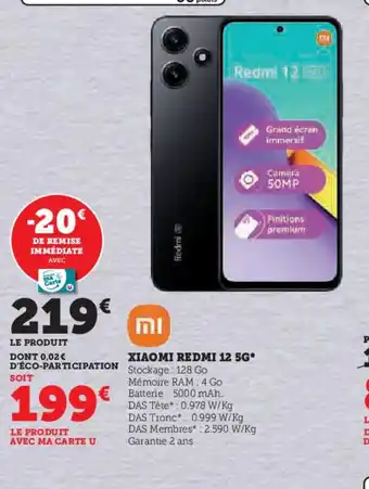 Hyper U XIAOMI REDMI 12 5G offre