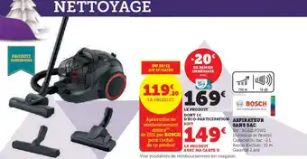 Hyper U ASPIRATEUR SANS SAC offre