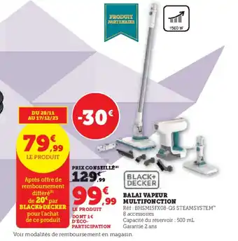 Hyper U BALAI VAPEUR MULTIFONCTION offre