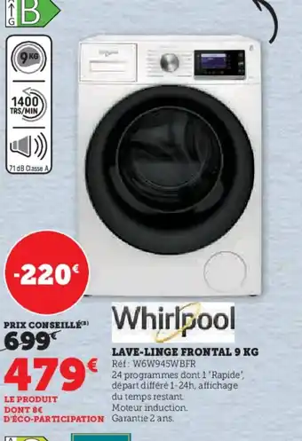 LAVE-LINGE FRONTAL 9 KG