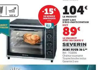 Hyper U MINI FOUR 30 L offre