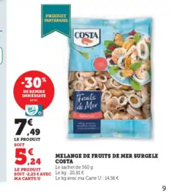 MELANGE DE FRUITS DE MER SURGELE COSTA
