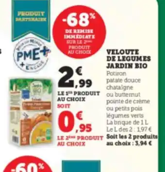 Hyper U VELOUTE DE LEGUMES JARDIN BIO offre