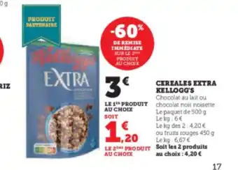 Hyper U CEREALES EXTRA KELLOGG'S offre