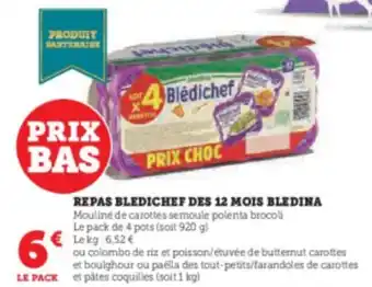 Hyper U REPAS BLEDICHEF DES 12 MOIS BLEDINA offre