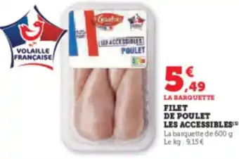 Hyper U FILET DE POULET LES ACCESSIBLES offre