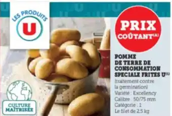 Hyper U POMME DE TERRE DE CONSOMMATION SPECIALE FRITES U offre