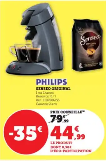 Hyper U SENSEO ORIGINAL offre