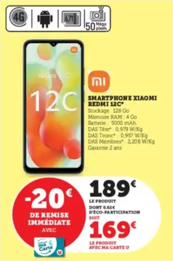 Hyper U SMARTPHONE XIAOMI REDMI 12C offre