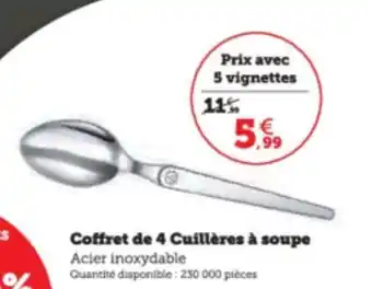 Hyper U Coffret de 4 Cuillères à soupe offre