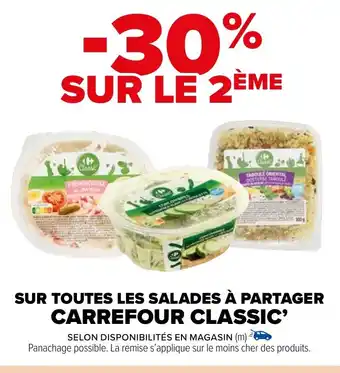 Carrefour Market SUR TOUTES LES SALADES À PARTAGER CARREFOUR CLASSIC' offre