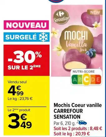 Carrefour Market Mochis Coeur vanille CARREFOUR SENSATION offre